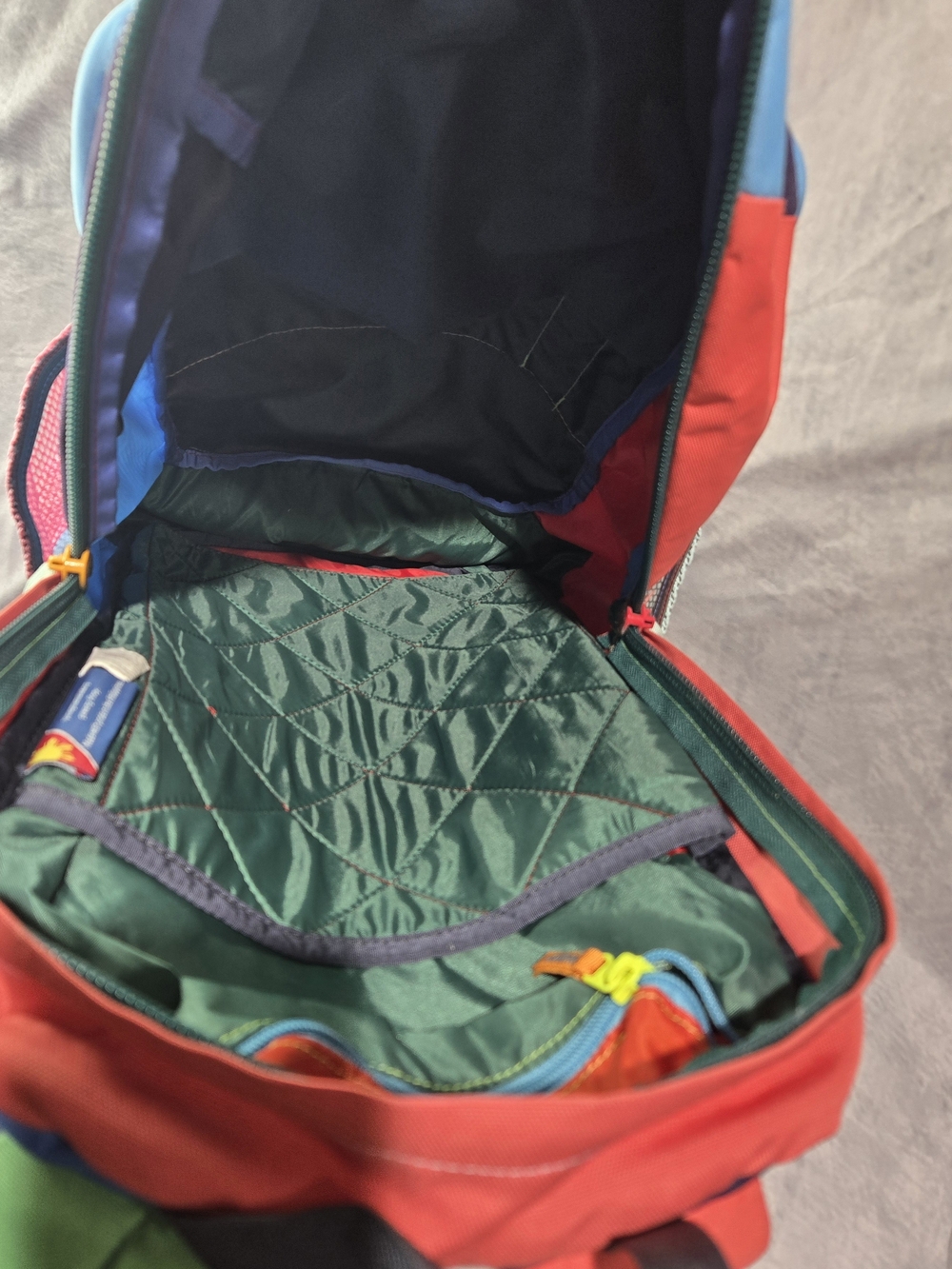 cotopaxi Red Multicolor Cusco25 Backpack with Blue and Yellow Accents - Picture 3 of 3